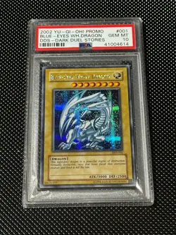 YUGIOH PSA 10 2002 Blue-Eyes White Dragon DDS-001 Secret Rare Promo *4614 - Image 1