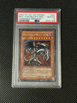 YUGIOH PSA 10 2002 Red-Eyes Black Metal Dragon FMR-001 Secret Rare Promo *1309 - Image 1