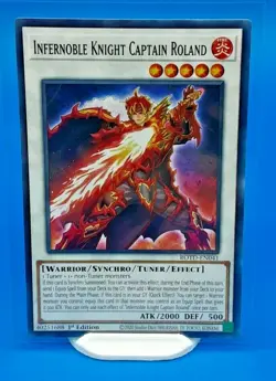 Yugioh Infernoble Knight Captain Roland ROTD-EN041 Common 1st Editi - Near Mint - Image 1