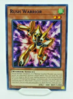 Yugioh: Rush Warrior LED8-EN050 1st Edition - NM/M - Image 1
