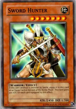Sword Hunter #PSV-077 Yugioh Lightly played Unlimited - Image 1