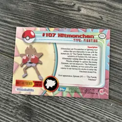 #107 Hitmonchan - Pokemon Topps Card - Blue Logo - Image 2