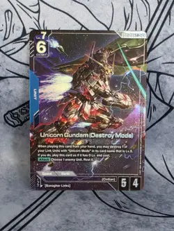 Gundam Card Game - Newtype Rising - Unicorn Gundam - GD01-002 LR+ - Alt Art - Image 1