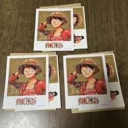 Photo Card Sticker One Piece Luffy 3 Pieces Set - Image 1