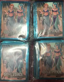 One Piece Card Game Sleeve Nami Vivi Limited Edition 4 Pieces - Image 1