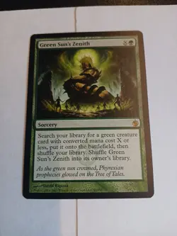 MTG Green Sun's Zenith Mirrodin Besieged Near Mint Condition - Image 1