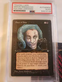 Gaze of Pain Psa DNA Certified Authentic Anson Maddocks MTG Ice Age Autograh - Image 1