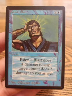 MTG Psionic Blast BETA Magic the Gathering LP Light Play Vintage - Image 2