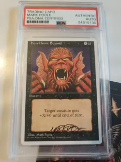 Howl from Beyond (141) Fourth Edition Psa DNA Certified Mark Poole Authentic MTG - Image 1