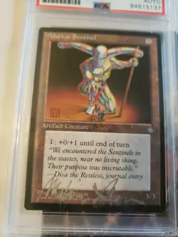 MTG Ice Age - ADARKAR SENTINEL, Psa DNA Certified Authentic Auto Melissa Benson - Image 2