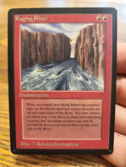 Mtg BETA Raging River - Magic The Gathering RARE 1993 Reserved List - Image 2