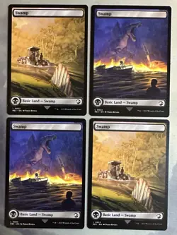 MTG / Complete Set OF Jurassic Park 2-Sided Full Art Land Cards / Regular / NM - Image 3