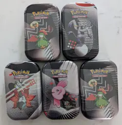 Pokemon Scarlet & Violet 10.5 - Black Bolt & White Flare Mini Tin Set x5 - Image 1