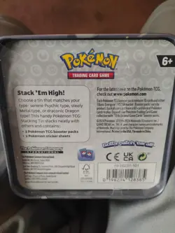 Pokemon TCG: Stacking Tins (3 Booster Packs Inside) Factory Sealed - Image 3