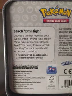 Pokemon TCG: Stacking Tins (3 Booster Packs Inside) Factory Sealed - Image 3