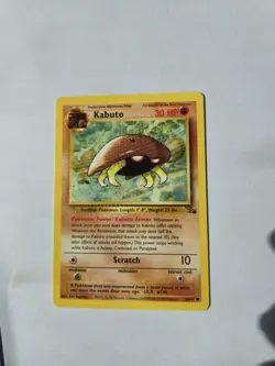 Kabuto 50/62 W Gold Stamp Wizards Promo Fossil WOTC Pokemon Card LP - Image 1