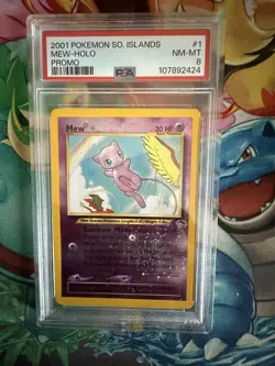 Pokemon 2001 Mew PSA 8 Cosmo Holo Reverse 1/18 Southern Islands English Nintendo - Image 1