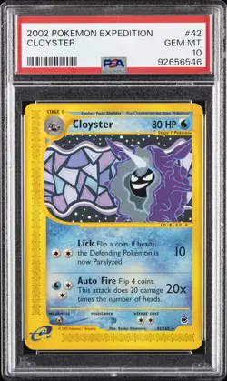 2002 POKEMON EXPEDITION #42 CLOYSTER PSA 10 - Image 1