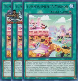 Yugioh! 3x Yummyusment☆Mignon JUSH-EN023 Rare 1st Ed NM - Image 1