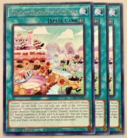 Yugioh! 3x Yummyusment☆Mignon JUSH-EN023 Rare 1st Ed NM - Image 1