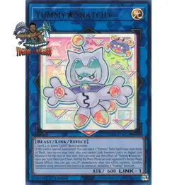 Yugioh! 1x Yummy Snatchy JUSH-EN022 Ultra Rare 1st Ed NM - Image 1