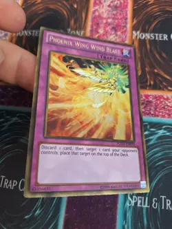 Yugioh Phoenix Wing Wind Blast PGLD-EN070 Gold Rare 1st Edition Near Mint - Image 2