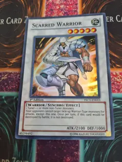 Yugioh Scarred Warrior PRC1-EN013 Super Rare 1st Edition Near Mint - Image 1