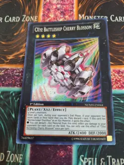 Yugioh CXyz Battleship Cherry Blossom NUMH-EN044 Secret Rare 1st Edition NM - Image 1
