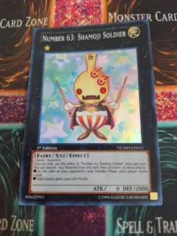 Yugioh Number 63: Shamoji Soldier NUMH-EN031 Super Rare 1st Edition Near Mint - Image 1