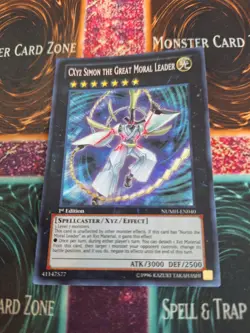 Yugioh CXyz Simon the Great Moral Leader NUMH-EN040 Secret Rare 1st Edition NM - Image 1