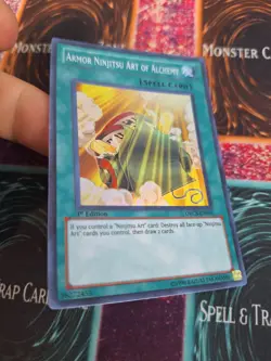 Yugioh Armor Ninjitsu Art of Alchemy ORCS-EN051 Super Rare 1st Edition Near Mint - Image 2