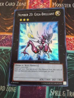 Yugioh Number 20: Giga-Brilliant PHSW-EN042 Super Rare Unlimited Near Mint - Image 1