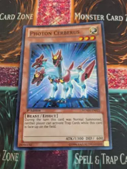 Yugioh Photon Cerberus NUMH-EN022 Super Rare 1st Edition Near Mint - Image 1