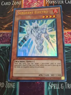 Yugioh Sergeant Electro PHSW-EN090 Ultra Rare 1st Edition Near Mint - Image 1