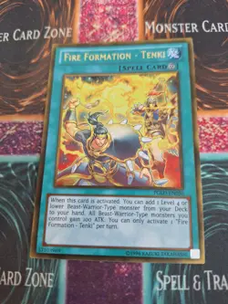 Yugioh Fire Formation - Tenki PGLD-EN050 Gold Rare Unlimited Near Mint - Image 1