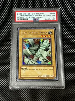 YUGIOH PSA 10 2003 Alpha the Magnet Warrior DOR-001 Secret Rare Promo *4563 - Image 1