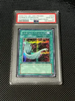 YUGIOH PSA 10 2003 Harpie's Feather Duster SDD-003 Secret Rare Promo *9084 - Image 1