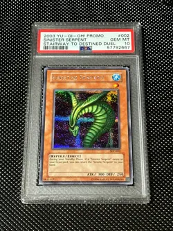 YUGIOH PSA 10 2003 Sinister Serpent SDD-002 Secret Rare Promo *2667 - Image 1
