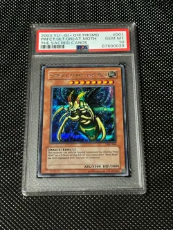 YUGIOH PSA 10 2003 Perfectly Ultimate Great Moth TSC-001 Secret Rare Promo *0038 - Image 1