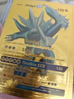 Dialga GX Gold Foil Fan Art Vinyl Textured Collector Pokemon Card - Image 4