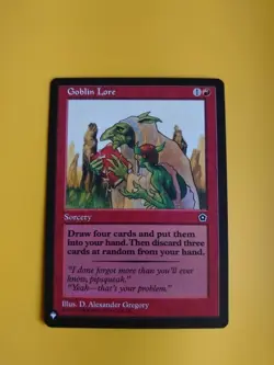 Goblin Lore. Sorcery Magic the Gathering Card.- the list - Image 1