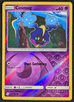 Cosmog 2017 Sun & Moon Reverse Holo Pokemon Card 64/149 (NM) - Image 1