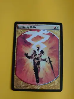 Lightning Helix. Textless. Player rewards Magic the Gathering Card. - Image 1