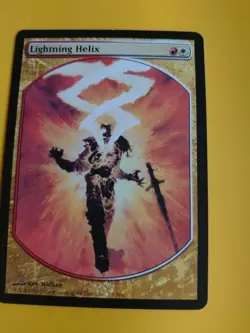 Lightning Helix. Textless. Player rewards Magic the Gathering Card. - Image 2