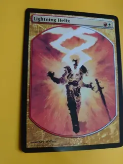 Lightning Helix. Textless. Player rewards Magic the Gathering Card. - Image 3