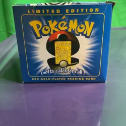 SEALED Pokemon 1999 23K Gold Plated Trading Card Burger King Promo Poliwhirl #6 - Image 2