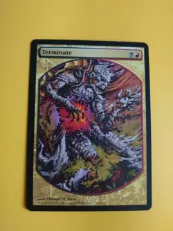 Terminate. Textless player rewards Magic the Gathering Card. - Image 2