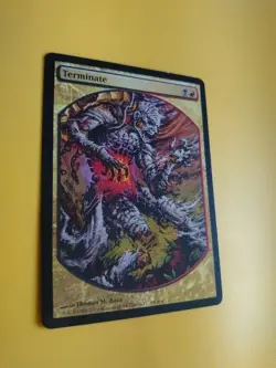 Terminate. Textless player rewards Magic the Gathering Card. - Image 3