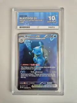 ACE 10 Blastoise ex 200/165 Pokemon 151 Special Illustration Rare Card GEM MINT - Image 1