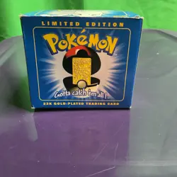 SEALED Pokemon 1999 23K Gold Plated Trading Card Burger King Promo Mew Two Blue - Image 2